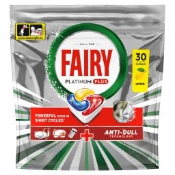 FAIRY | Κάψουλες Πλυντηρίου Πιάτων Platinum Plus Anti-Dull Lemon 30 Τεμάχια