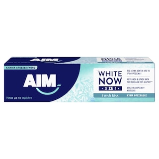 AIM | Οδοντόκρεμα White Now 3σε1 Fresh Kiss 75ml