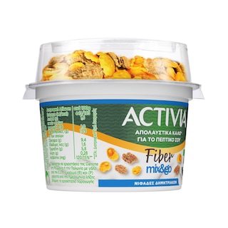 ACTIVIA | Επιδόρπιο Γιαουρτιού Fiber Νιφάδες Δημητριακών 163g