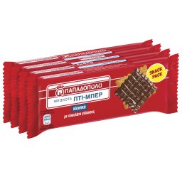 ΠΑΠΑΔΟΠΟΥΛΟΥ | Μπισκότα Πτι Μπερ Επικάλυψη Σοκολάτας 4x44g