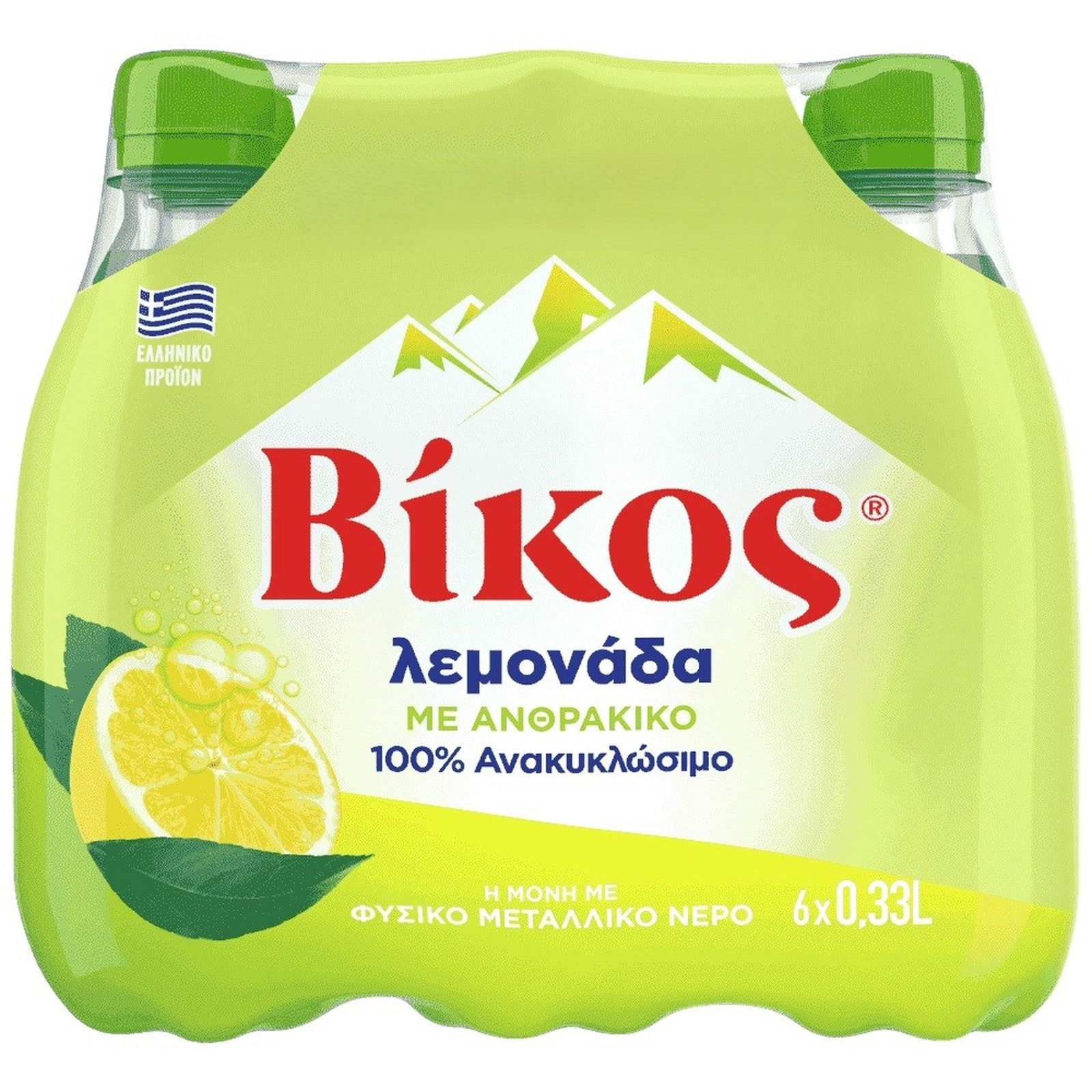 ΒΙΚΟΣ Αναψυκτικό Λεμονάδα Φιάλη 6 X 330ml