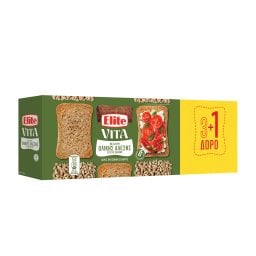 ELITE | Φρυγανιές Ολικής Άλεσης 90g 3+1 Δώρο