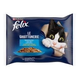 FELIX | Γατοτροφή AGAIL Σολομός και Τόνος σε Ζελέ 4x85g