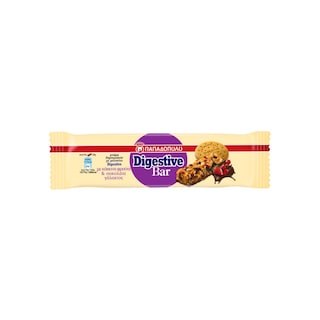 ΠΑΠΑΔΟΠΟΥΛΟΥ | DIGESTIVE | Μπάρες Δημητριακών Digestive Κόκκινα Φρούτα Σοκολάτα 5x28g