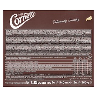 CORNETTO | Παγωτό Πύραυλος Σοκολάτα 6x60g