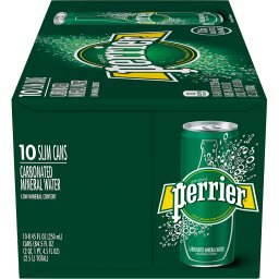 PERRIER | Carbonated Water Natural Mineral Can 10x250ml