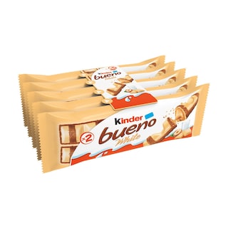 KINDER | Γκοφρέτα Bueno Λευκή Σοκολάτα Φουντούκι 5x39g