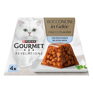 GOURMET | Γατοτροφή Revelations Fine Cuts Ψάρια σε Ζελέ 4x57g
