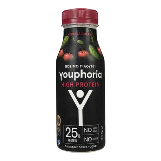 YOUPHORIA | Ρόφημα Γιαουρτιού High Protein Κεράσι 250ml