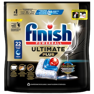 FINISH | Κάψουλες Πλυντηρίου Πιάτων Ultimate Plus Allin1 22 Τεμάχια