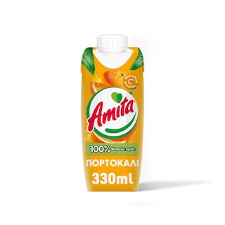 AMITA | Φυσικός Χυμός Πορτοκάλι 330ml