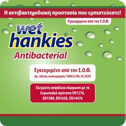 WET HANKIES | Αντιβακτηριδιακά Μαντηλάκια Λεμόνι 4x15 Τεμάχια