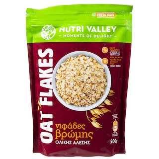 NUTRI VALLEY | Νιφάδες Βρώμης Ολικής Άλεσης 500g