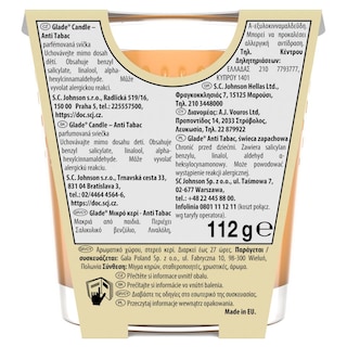 GLADE | Αρωματικό Κερί Anti Tabac 1 Τεμάχιο
