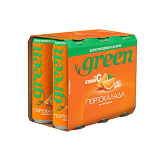 GREEN | Πορτοκαλάδα με Ανθρακικό Κουτί 6x330ml