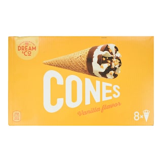 DREAM & CO | Παγωτό Χωνάκι Βανίλια 8x69.5g