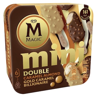MAGIC | Παγωτό Ξυλάκι Mini Double Caramel Almond 6x47g
