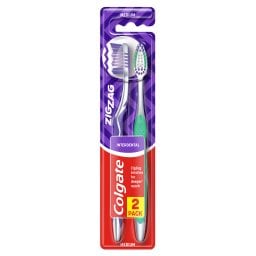 COLGATE | ZIG ZAG | Οδοντόβουρτσα Zig Zag Μέτρια 2 Τεμάχια ΤΙΜΗ ΣΟΚ