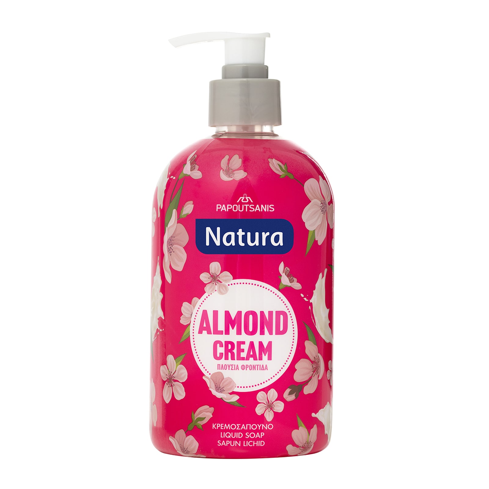 NATURA Κρεμοσάπουνο Almond Cream Aντλία 480ml