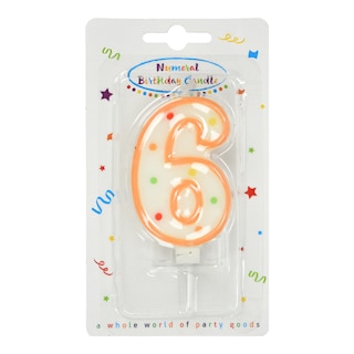 DECORATA | Κερί Γενεθλίων Νο6 1 Τεμάχιο