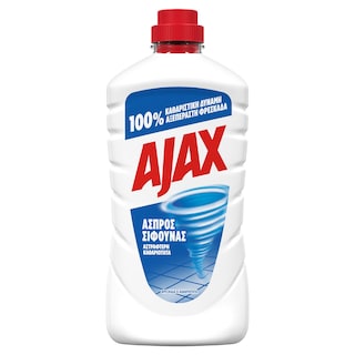 AJAX | ΑΣΠΡΟΣ ΣΙΦΟΥΝΑΣ | Καθαριστικό Πατώματος Άσπρος Σίφουνας Classic 1lt