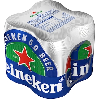 HEINEKEN | Μπύρα Χωρίς Αλκοόλ Κουτί 4x330ml
