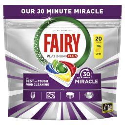 FAIRY | Κάψουλες Πλυντηρίου Πιάτων Platinum Plus Miracle Λεμόνι 20 Τεμάχια
