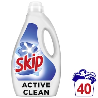 SKIP | Υγρό Πλυντηρίου Ρούχων Actice Clean 40 Μεζούρες