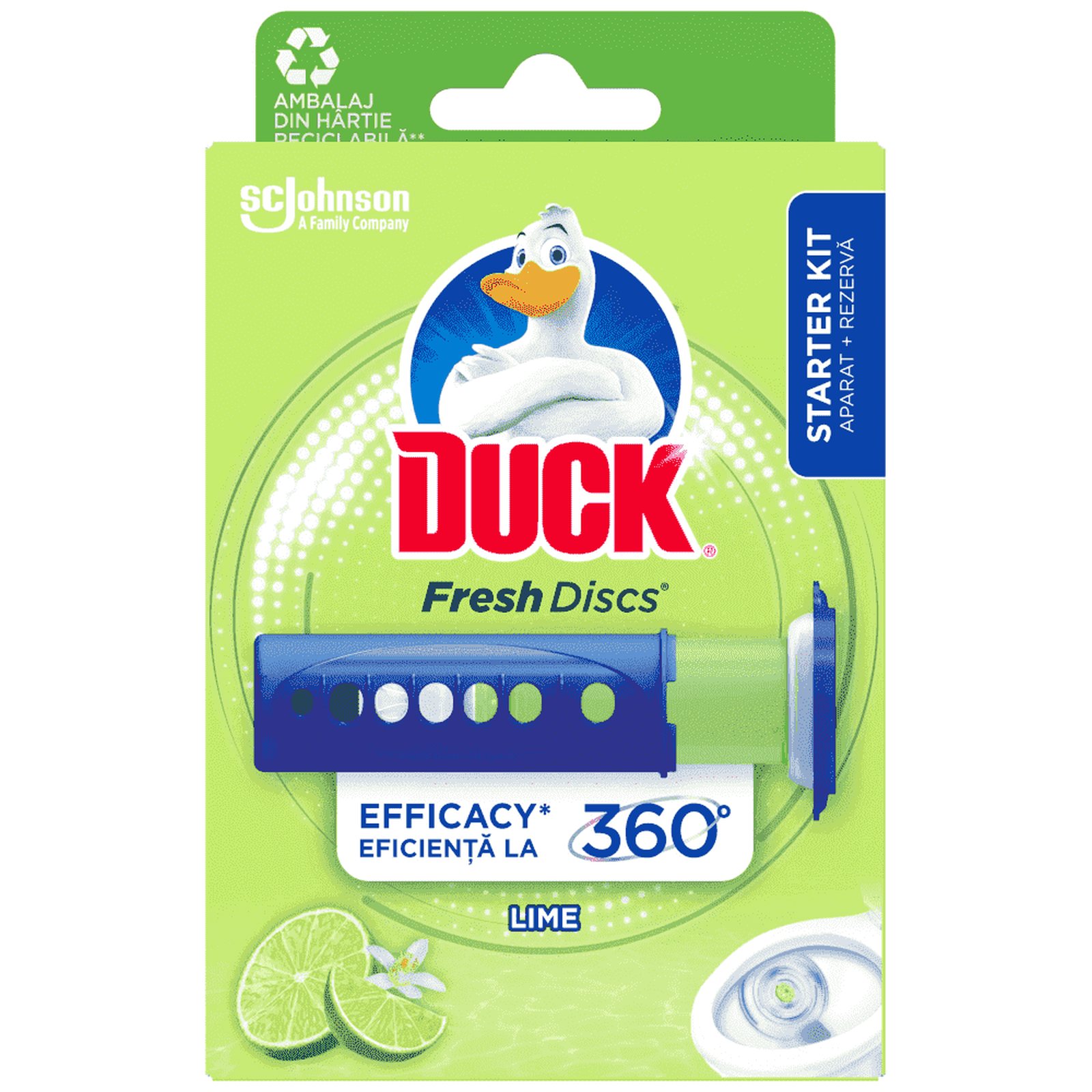 DUCK WC Block Fresh Discs Lime Starter Kit 36ml