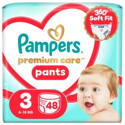 PAMPERS | Πάνες Βρακάκι Μωρού Premium Pants Νο3 48 Τεμάχια