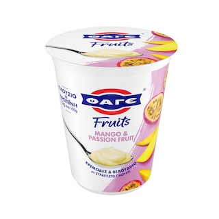 ΦΑΓΕ | Επιδόρπιο Στραγγιστού Γιαουρτιού Fruits Mango Passion Fruit 380g