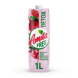 AMITA | Φρουτοποτό Detox Free Σταφύλι Ρόδι Παντζάρι 1lt