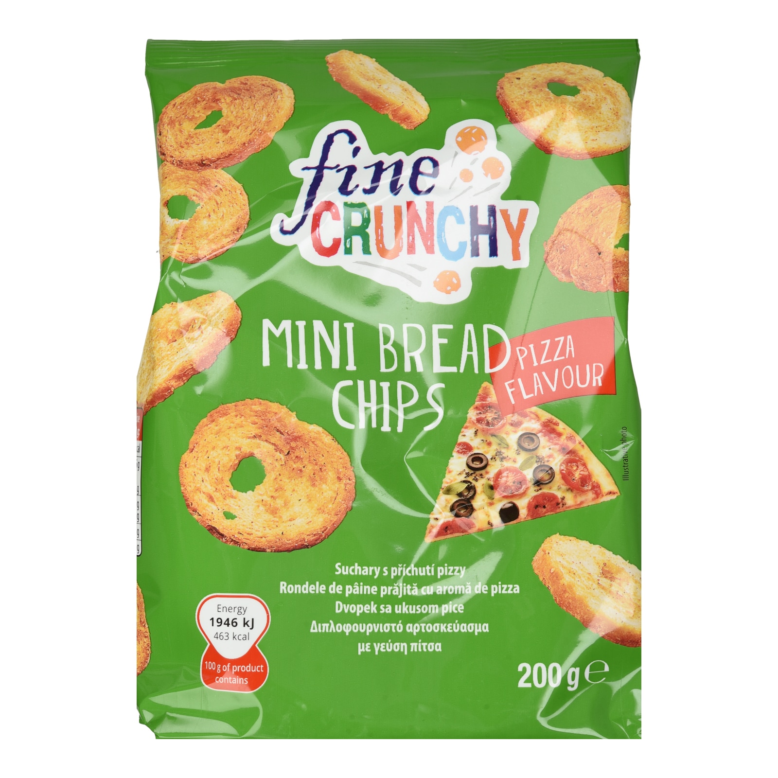 FINE CRUNCHY Mini Bread Chips Pizza 200g