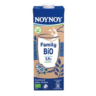 ΝΟΥΝΟΥ | FAMILY | Αγελαδινό Γάλα Υψηλής Θερμικής Επεξεργασίας Bio Πλήρες 1lt