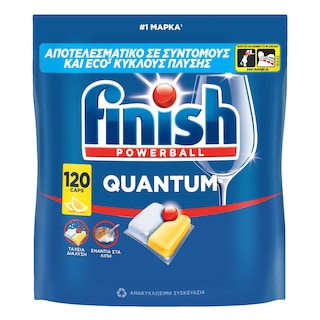 FINISH | Κάψουλες Πλυντηρίου Πιάτων Quantum Allin1 Lemon 120 Τεμάχια