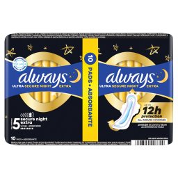 ALWAYS | Σερβιέτες Ultra Secure Night Extra 10 Τεμάχια