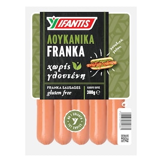 ΥΦΑΝΤΗΣ | FRANKA | Λουκάνικα Franka Χωρίς Γλουτένη 300gr