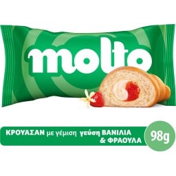 MOLTO | Κρουασάν Double Βανίλια Φράουλα 98g