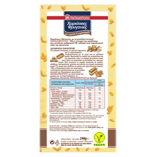 ΠΑΠΑΔΟΠΟΥΛΟΥ | Φρυγανιές Χωριάτικες με Χαρούπι 240g Έκπτωση 0.30Ε