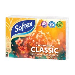 SOFTEX | Χαρτομάντηλα Τσέπης Classic 6 Τεμάχια