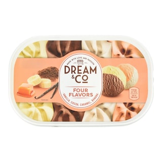 DREAM & CO | Παγωτό Βανίλια Κακάο Καραμέλα Μπανάνα 1.5kg
