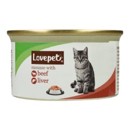 LOVEPET | Γατοτροφή Μους Μοσχάρι Συκώτι 85g