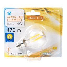 ΑΒ | Λάμπα Led Filament E14 4W 1 Τεμάχιο