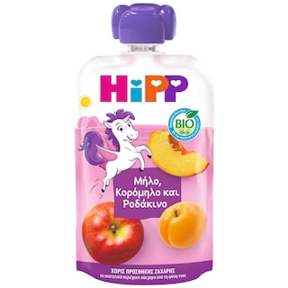 HIPP | Φρουτοπολτός Μήλο Κορόμηλο και Ροδάκινο 100g
