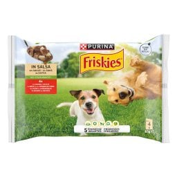 FRISKIES | Σκυλοτροφή Βοδινό και Πατάτες σε Σάλτσα 4x85g