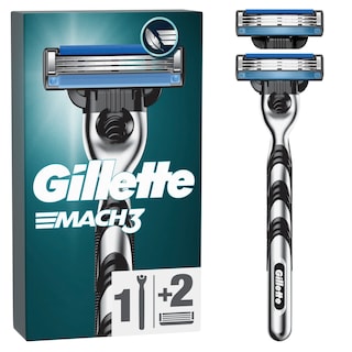 GILLETTE | Ξυριστική Μηχανή Mach3 + 2 Ανταλλακτικά 1 Τεμάχιο