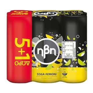 HBH | Σόδα Λεμόνι Κουτί 6x330ml 5+1 Δώρο