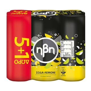 HBH | Σόδα Λεμόνι Κουτί 6x330ml 5+1 Δώρο