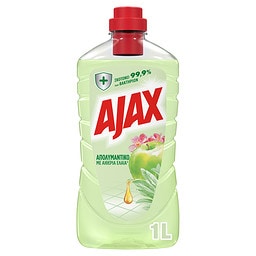 AJAX | Καθαριστικό Πατώματος Απολυμαντικό Αιθέρια Έλαια Άνθη Μηλιάς 1lt