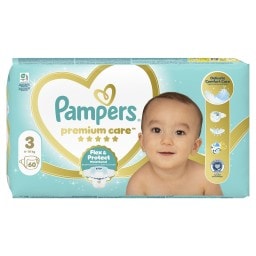 PAMPERS | Diapers Premium Care No3 60 Pieces